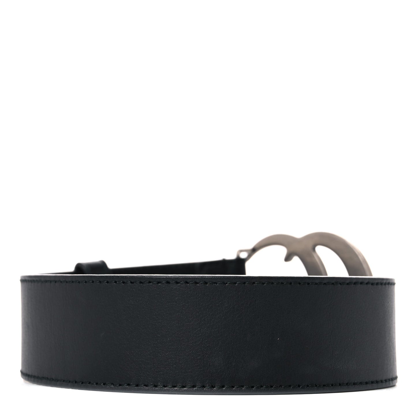 Moon Calfskin Nickel Double G 40mm Belt 90 36 Black