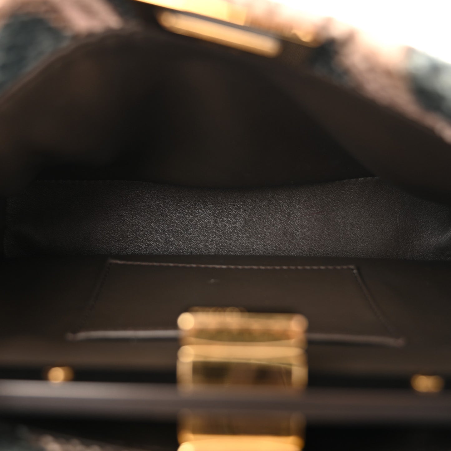 Snakeskin Mini Peekaboo Iconic Satchel Malachite Carbone