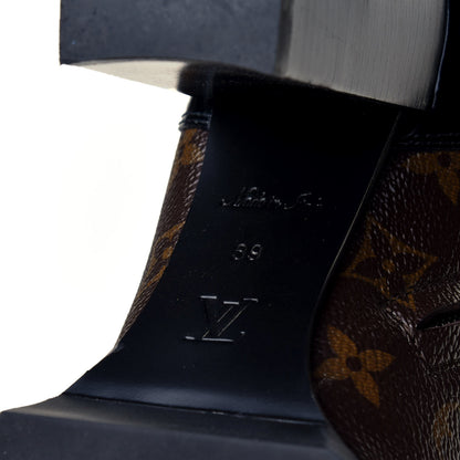 Louis Vuitton Patent Calfskin Monogram Star Trail Ankle Boots 39 Black 7 of 9