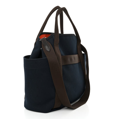 Hermes Toile Sac De Pansage Groom Bleu Navy Feu 3 of 18
