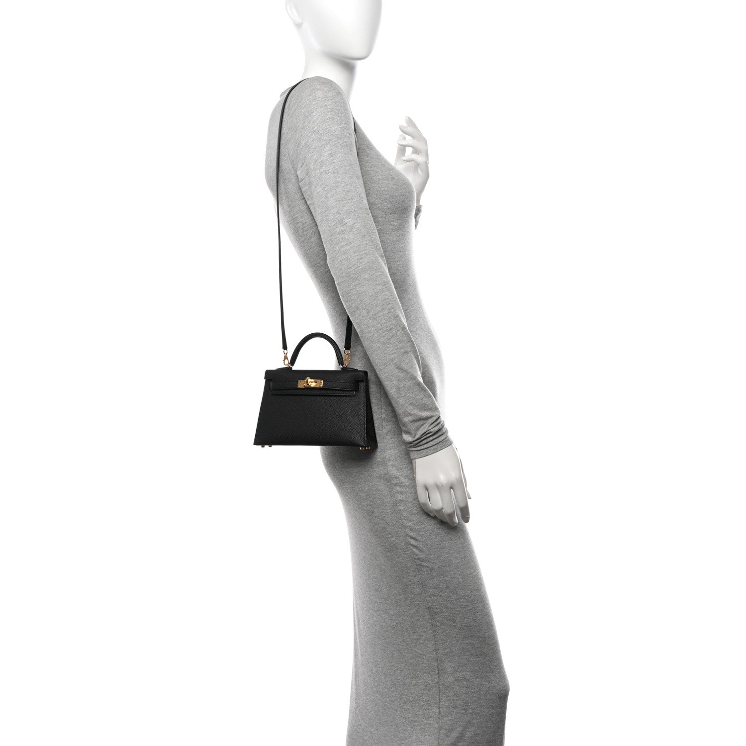 Hermes Epsom Mini Kelly Sellier 20 Black 2 of 11