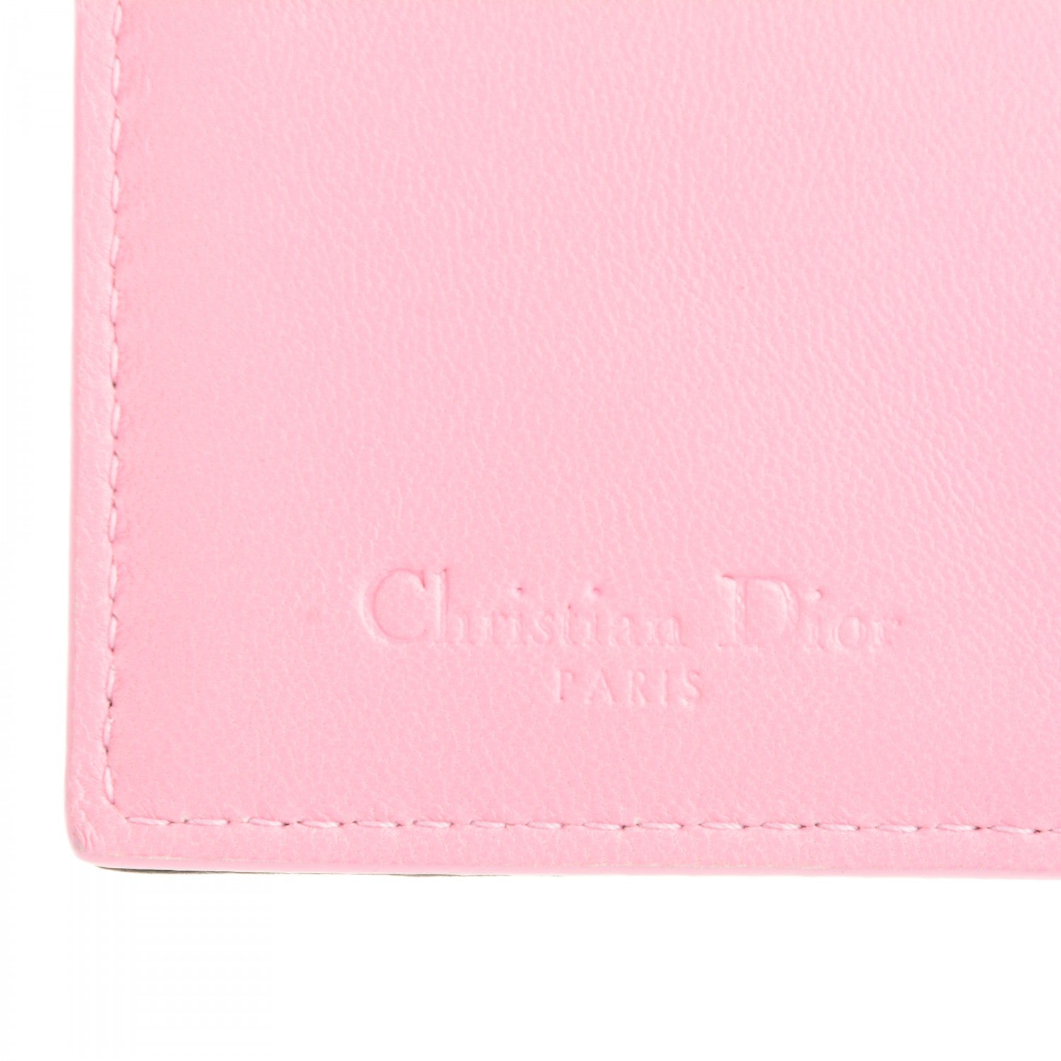 Christian Dior Lambskin Cannage Bi-Color Small Lady Dior Flap Card Holder Black Pink 6 of 8