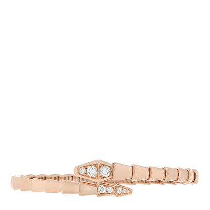 Bulgari 18K Rose Gold Diamond Serpenti Viper Bracelet S 1 of 4
