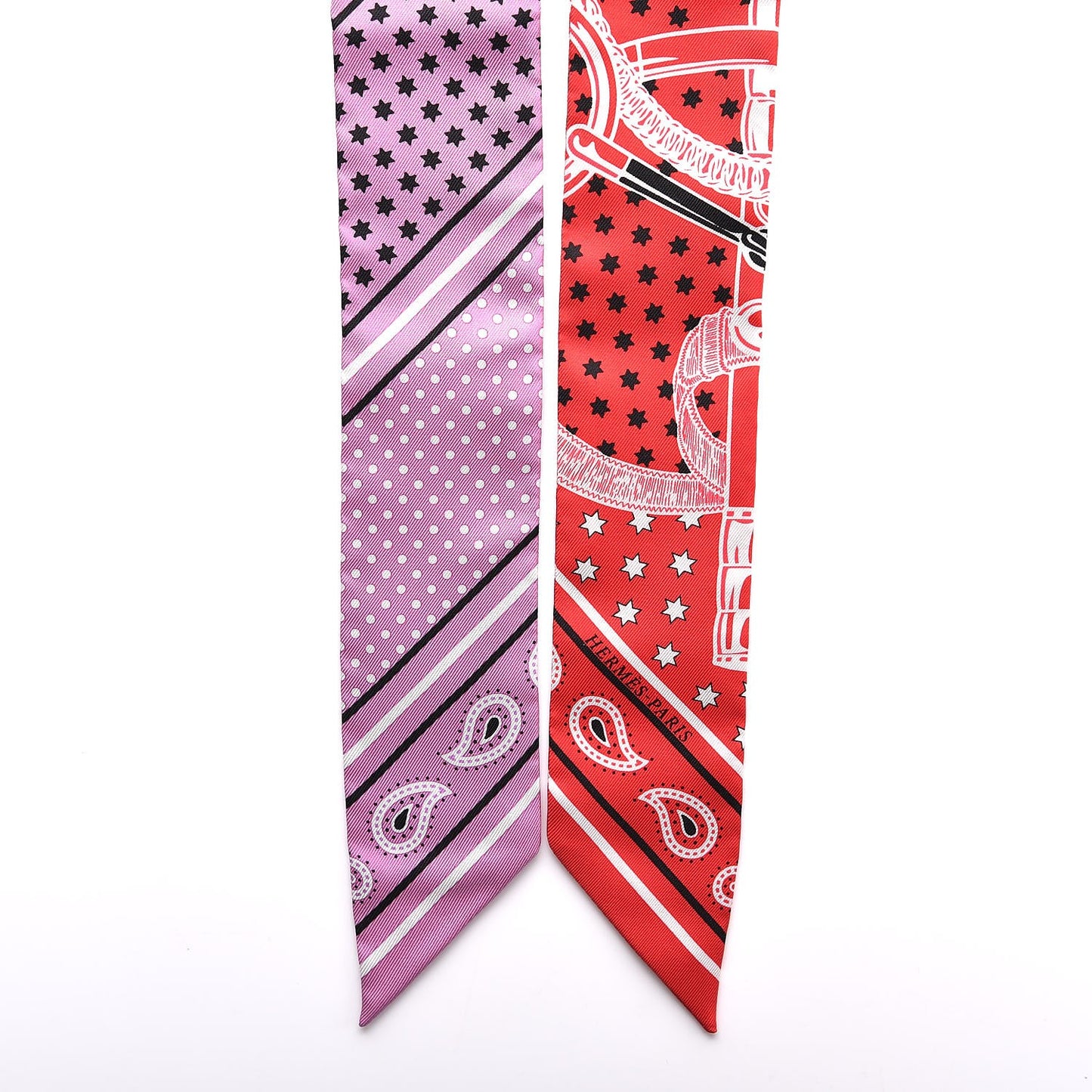 Silk Eperon d'Or Cut Twilly Parme Blanc Rouge