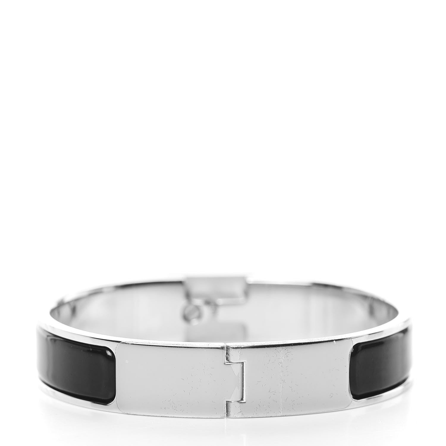 Hermes Enamel Narrow Clic Cadenas Bracelet PM Black 3 of 5
