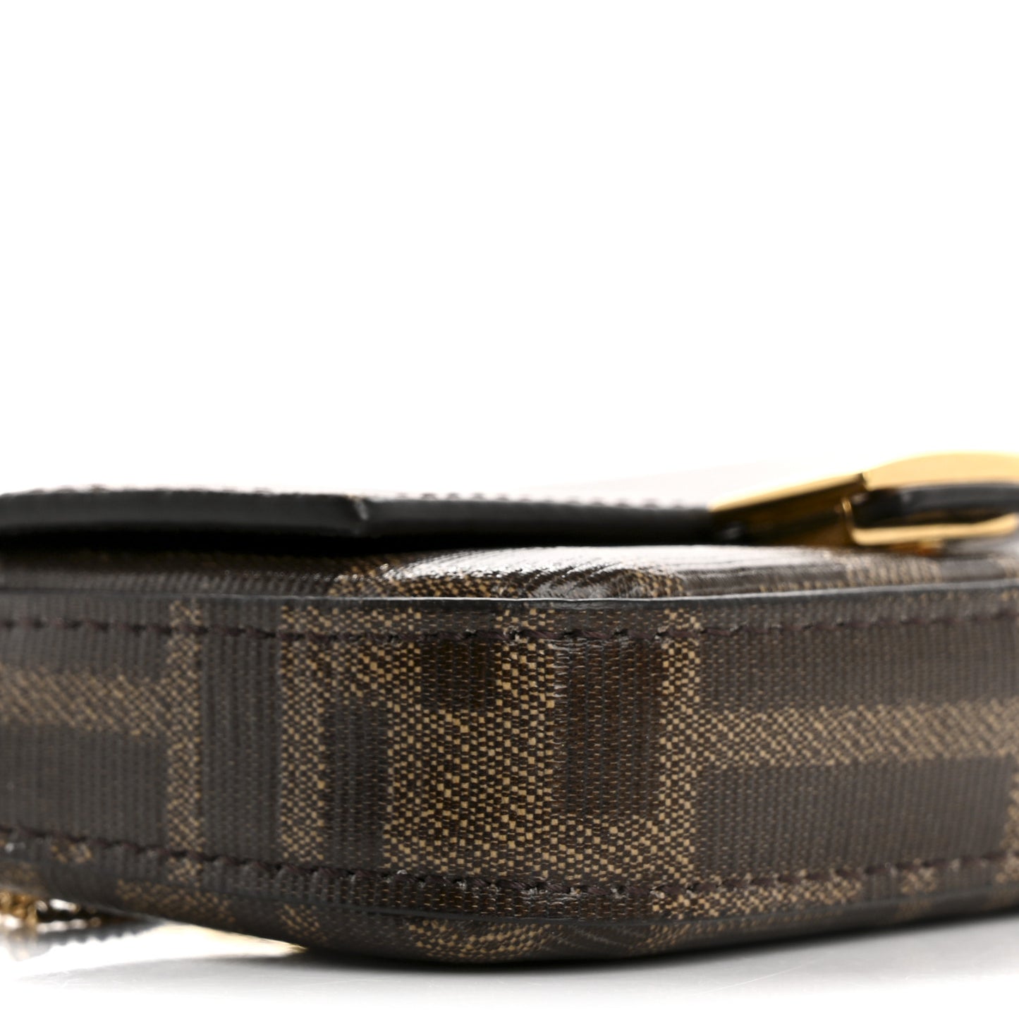 Glazed Fabric FF 1974 Nano Baguette Charm Mogano Panna