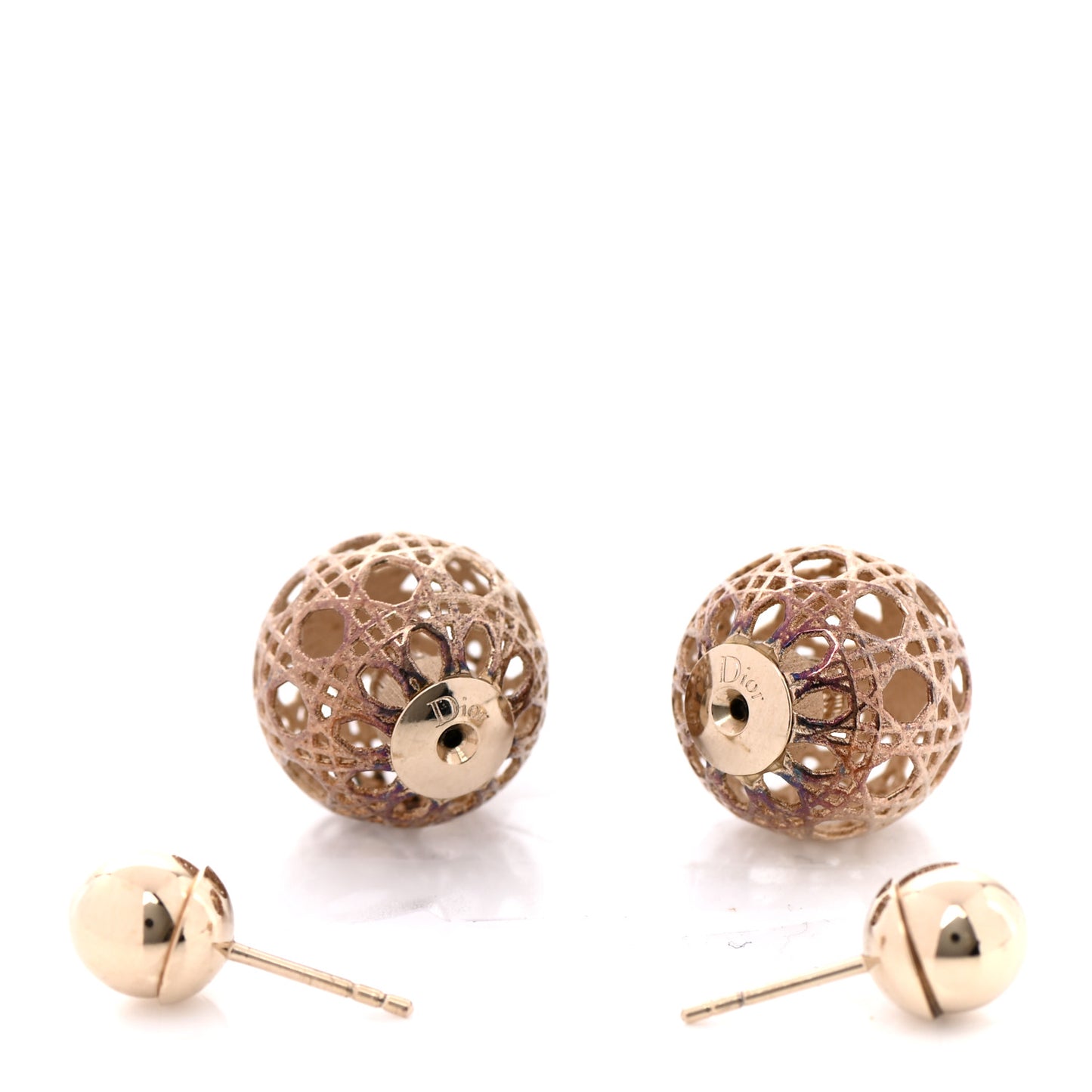 Cannage Mise En Dior Tribal Earrings Gold