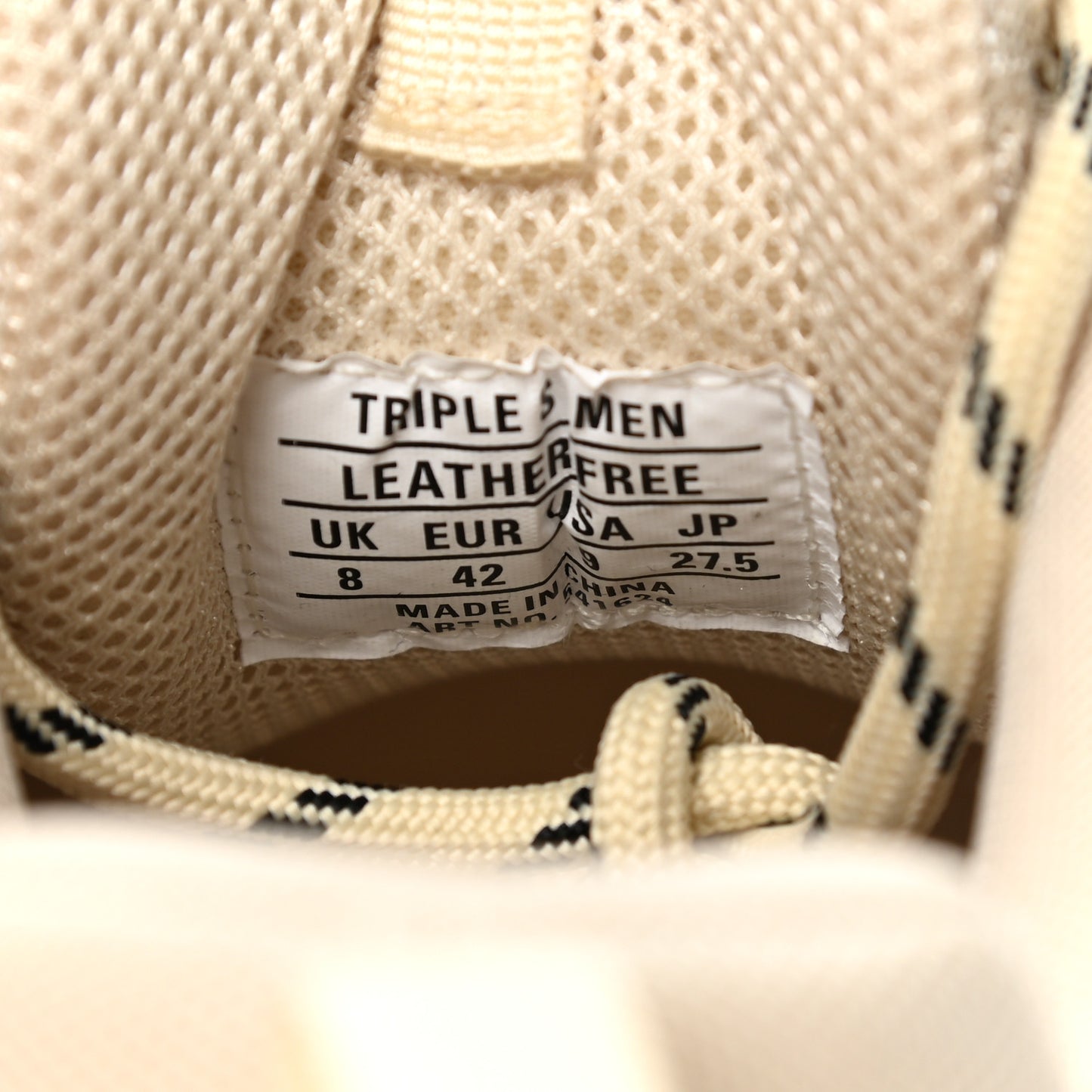 Fabric Mesh Clear Sole Mens Triple S Sneakers 42 Beige