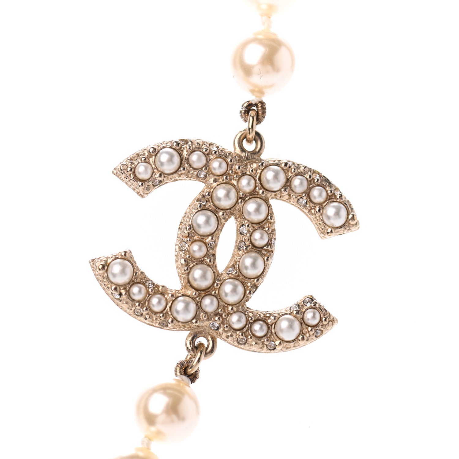 Chanel Graduated Pearl CC Short Necklace Gold 3 of 5