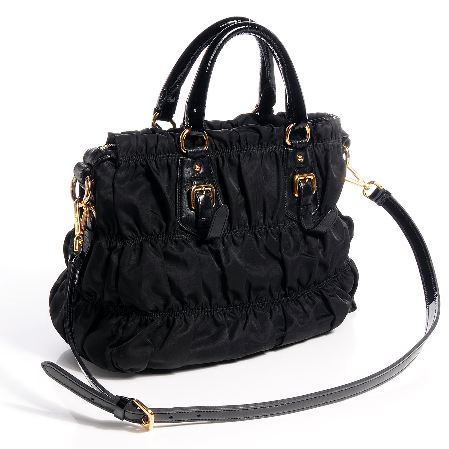 Tessuto Nylon Gaufre Tote Nero Black