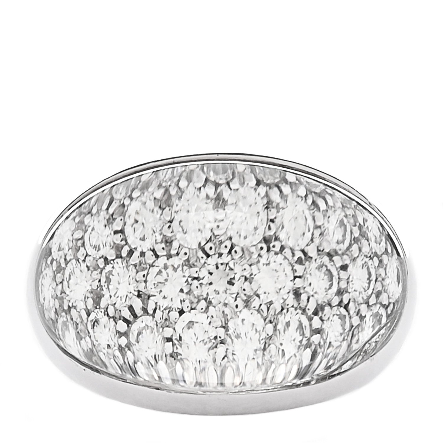 Cartier 18K White Gold Diamond Rock Crystal Myst de Cartier Ring 53 6.5 1 of 6