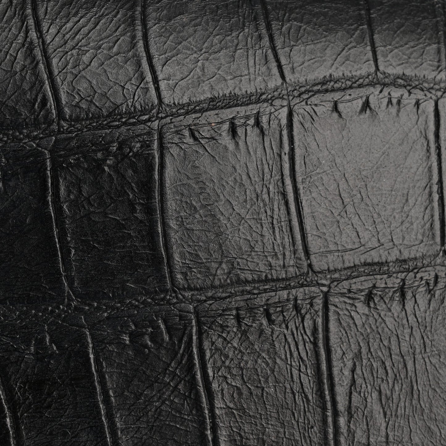 Calfskin Crocodile Embossed Medium Classic Monogram Kate Tassel Satchel Black