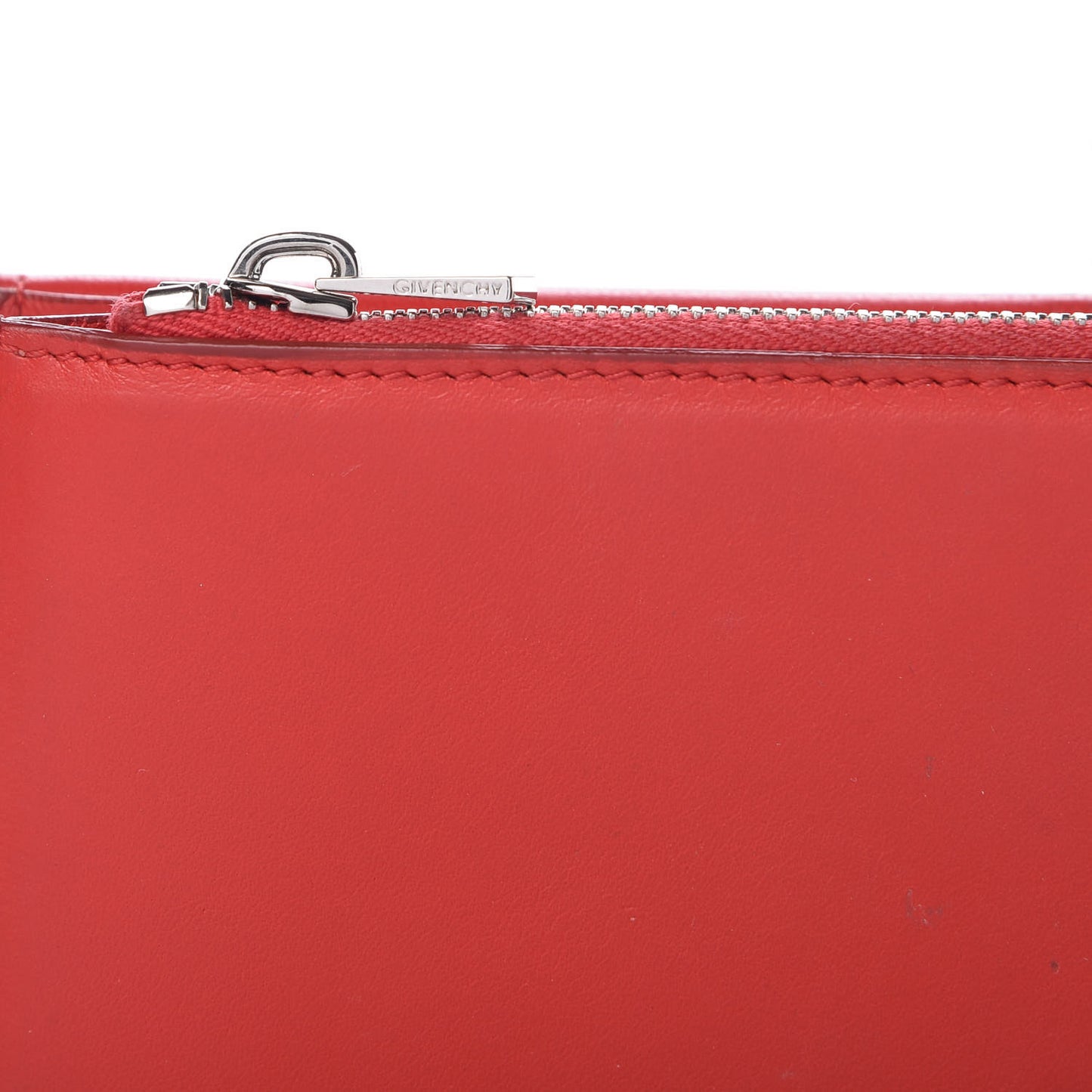 Calfskin Studded Pandora Chain Wallet Medium Red