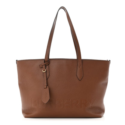 Burberry Calfskin Logo Embossed Medium Ardwell Tote Tan 1 of 9