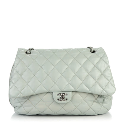 Chanel Lambskin Quilted 3 Maxi Flap Light Grey 1 of 8