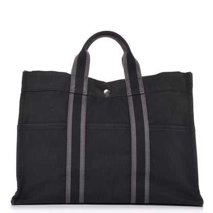 Hermes Canvas Fourre Tout MM Black 1 of 12