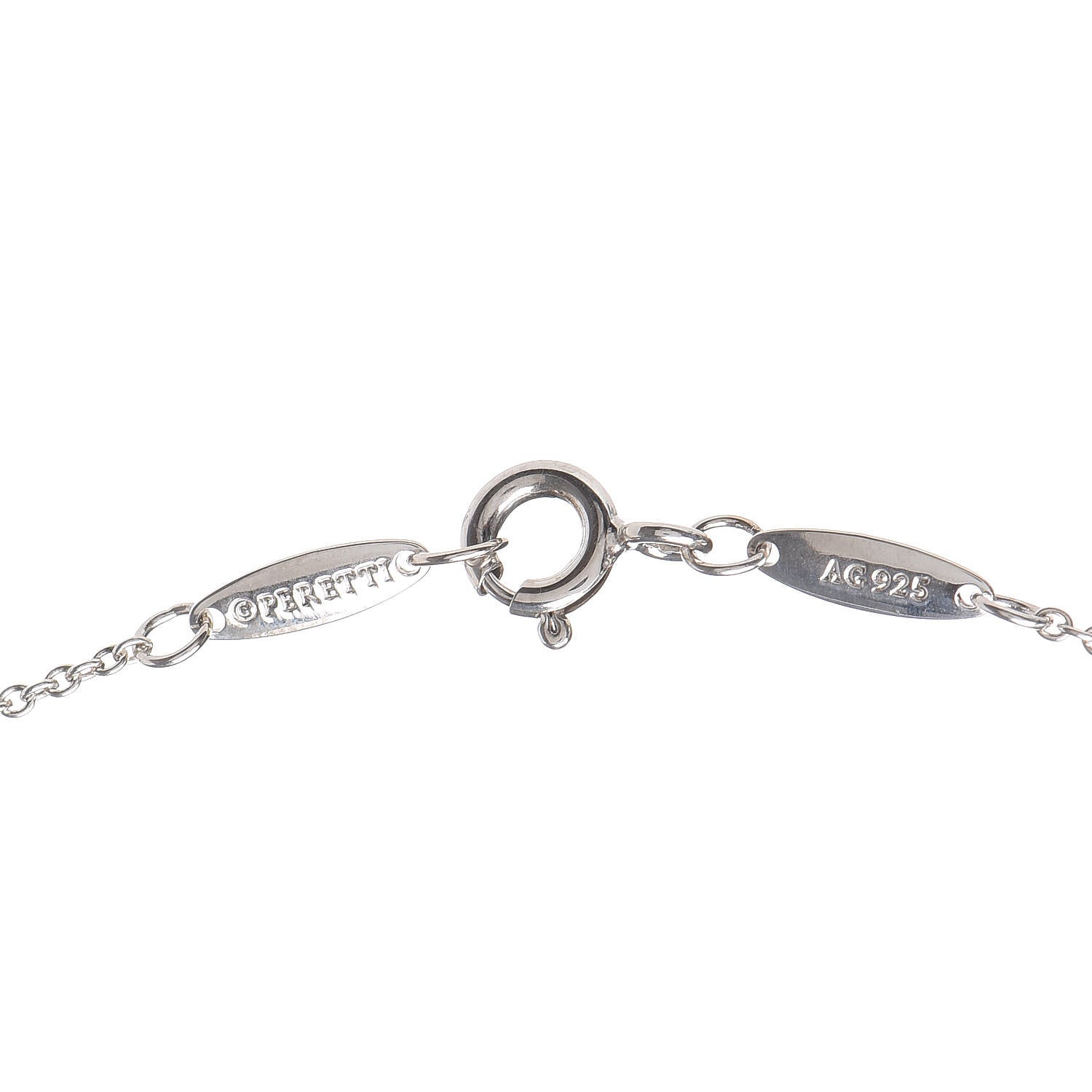 Tiffany Sterling Silver Diamond .10ct Elsa Peretti Diamonds by the Yard Pendant Necklace 4 of 6
