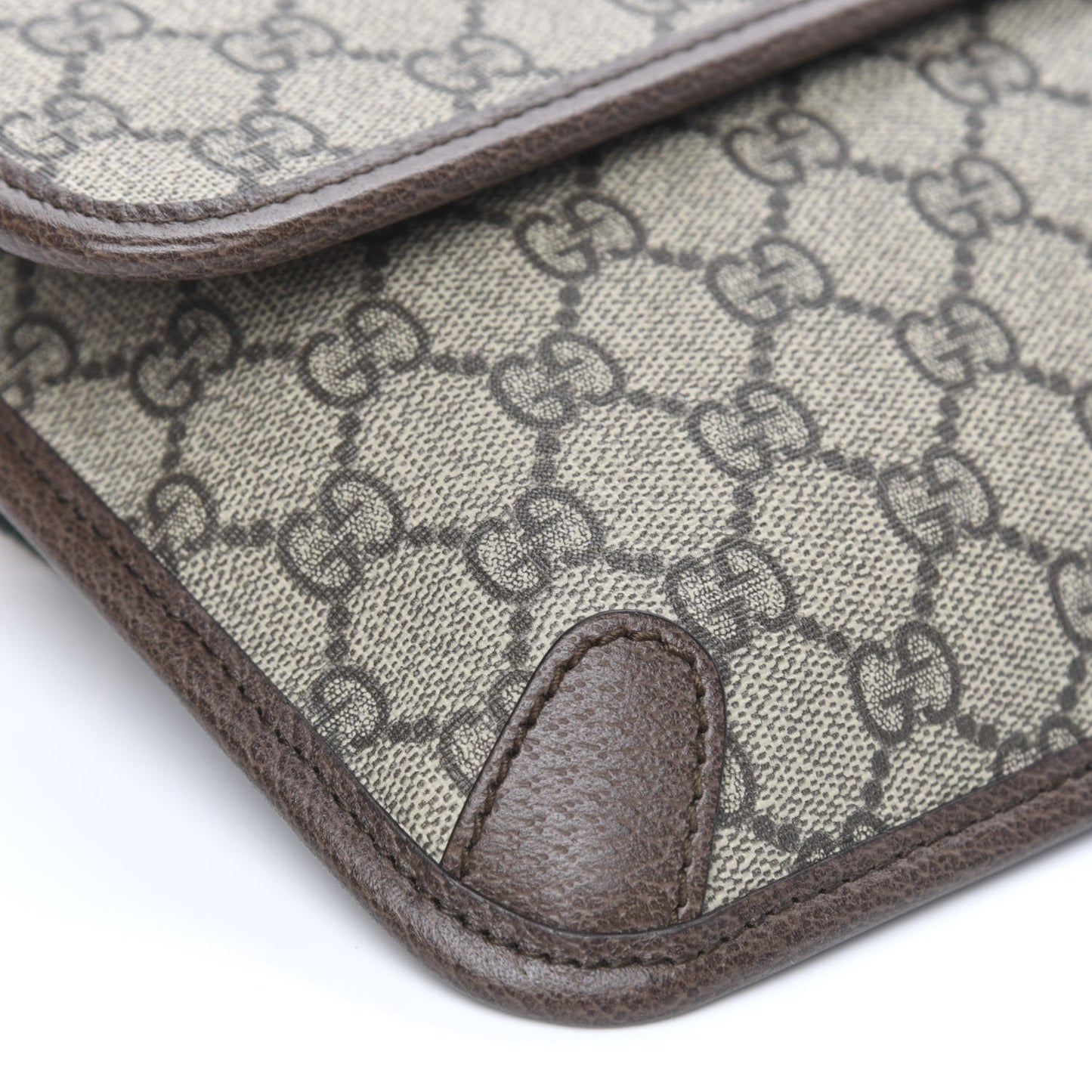 GG Supreme Monogram Neo Vintage Web Belt Bag Brown