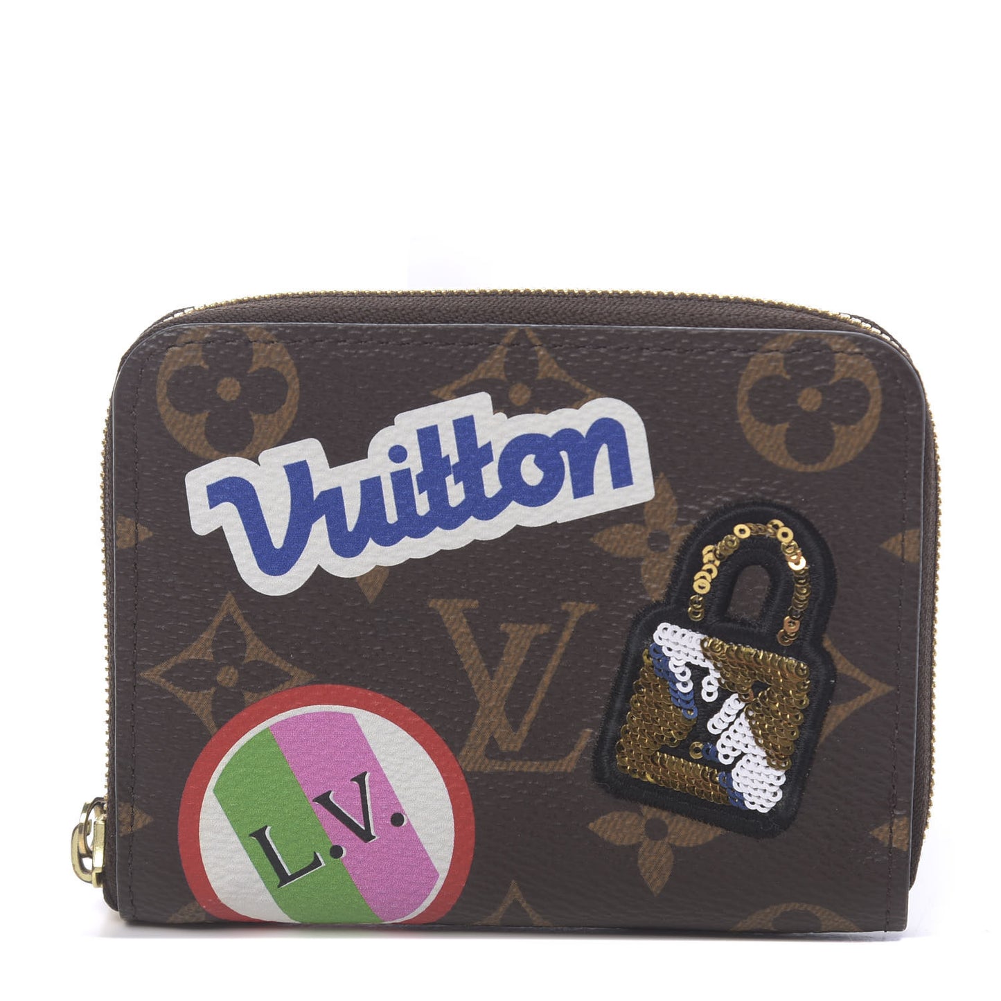Monogram Travel Stickers Zippy Coin Purse