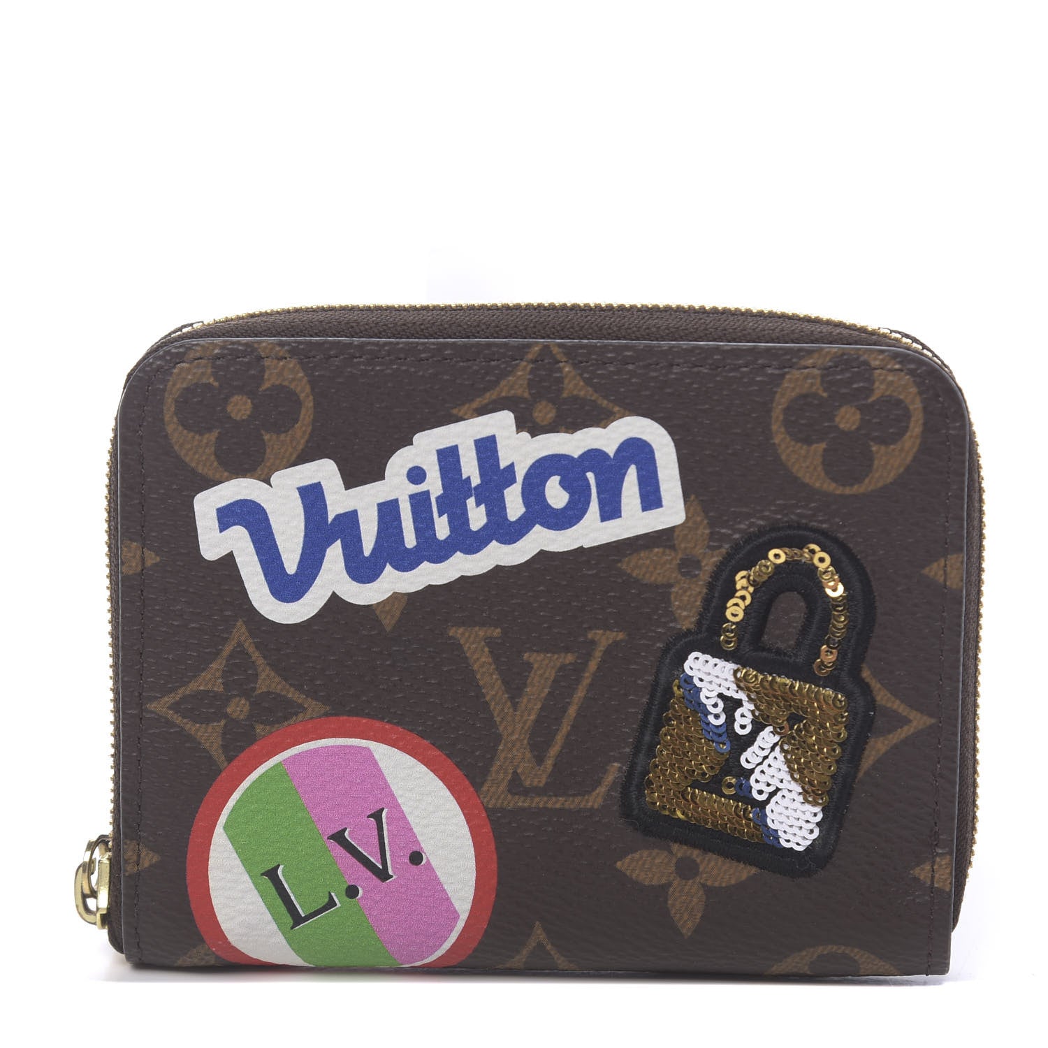 Louis Vuitton Monogram Travel Stickers Zippy Coin Purse 1 of 6