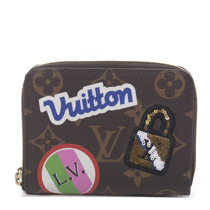 Louis Vuitton Monogram Travel Stickers Zippy Coin Purse 1 of 6