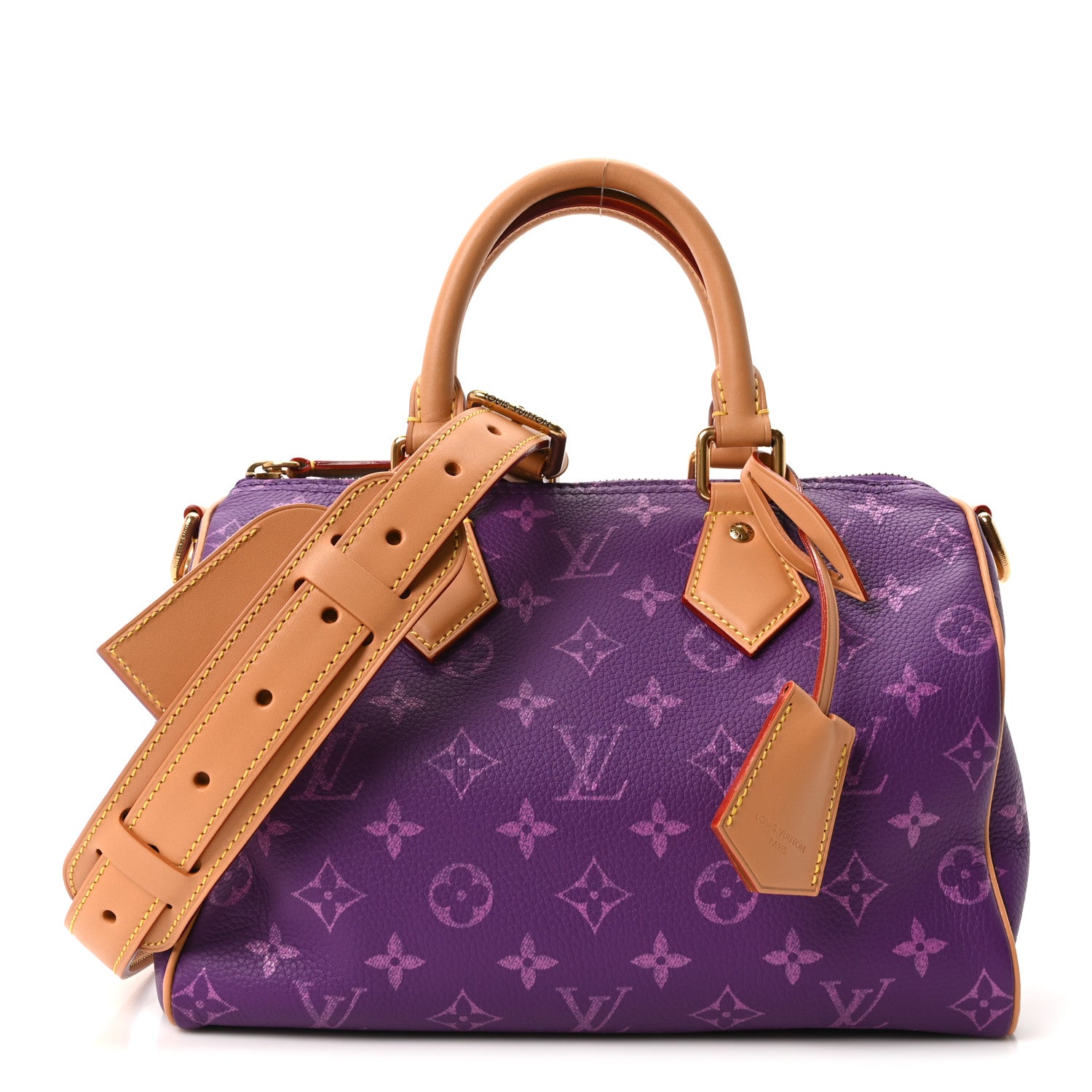 Louis Vuitton Calfskin Monogram Speedy P9 Bandouliere 25 Lotus Purple 1 of 10