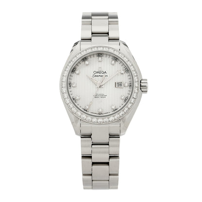 Omega Stainless Steel Diamond Bezel Mother of Pearl 34mm Seamaster Aqua Terra Co-Axial Chronometer Automatic Watch 231.15.34.20.55.001 1 of 4