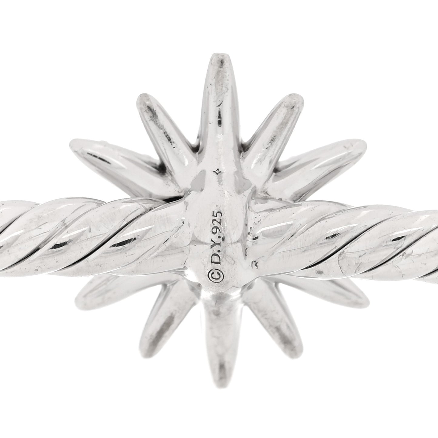 Sterling Silver Diamond Starburst Cuff Bracelet