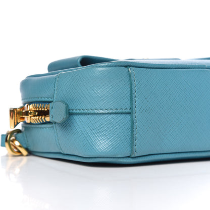Prada Saffiano Fiocco Bow Camera Crossbody Bag Turchese 8 of 9