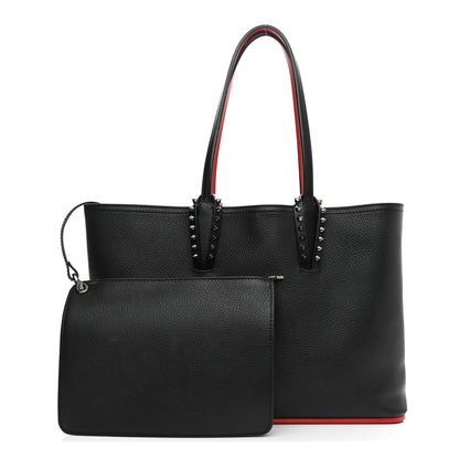 Christian Louboutin Calfskin Spikes Small East West Cabata Tote Black 1 of 12