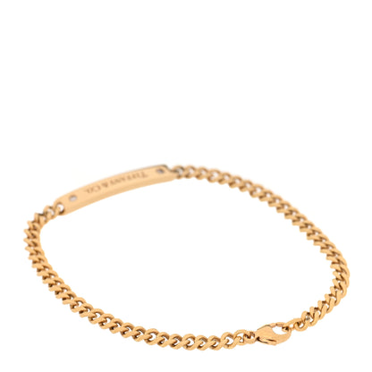 Tiffany 18K Yellow Gold Diamond Micro Link ID Chain Bracelet 2 of 5