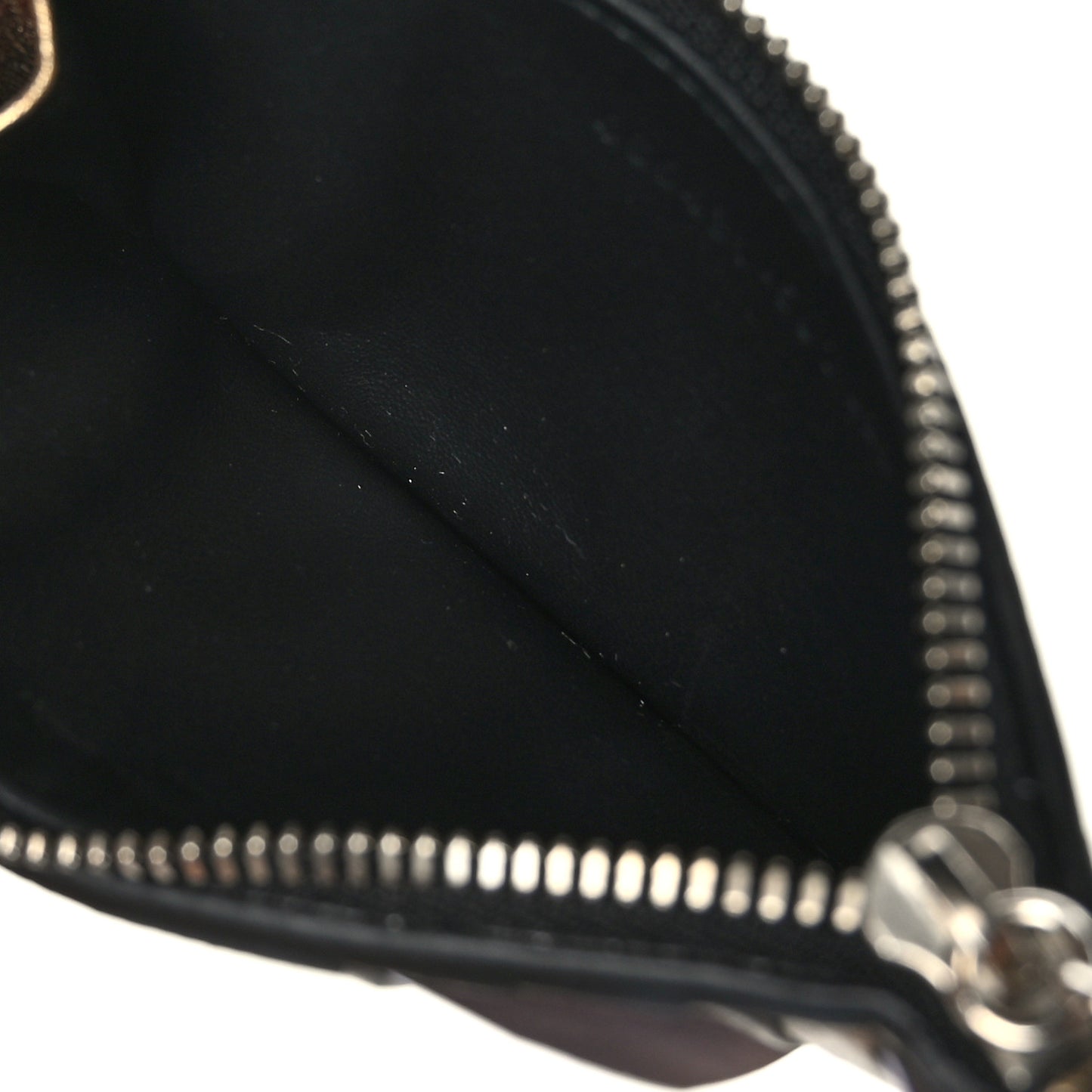 Metallic Calfskin Card Holder Wallet Gold