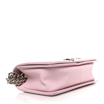 Chanel Lambskin Iridescent PVC Medium Boy Flap Light Pink Silver 4 of 11
