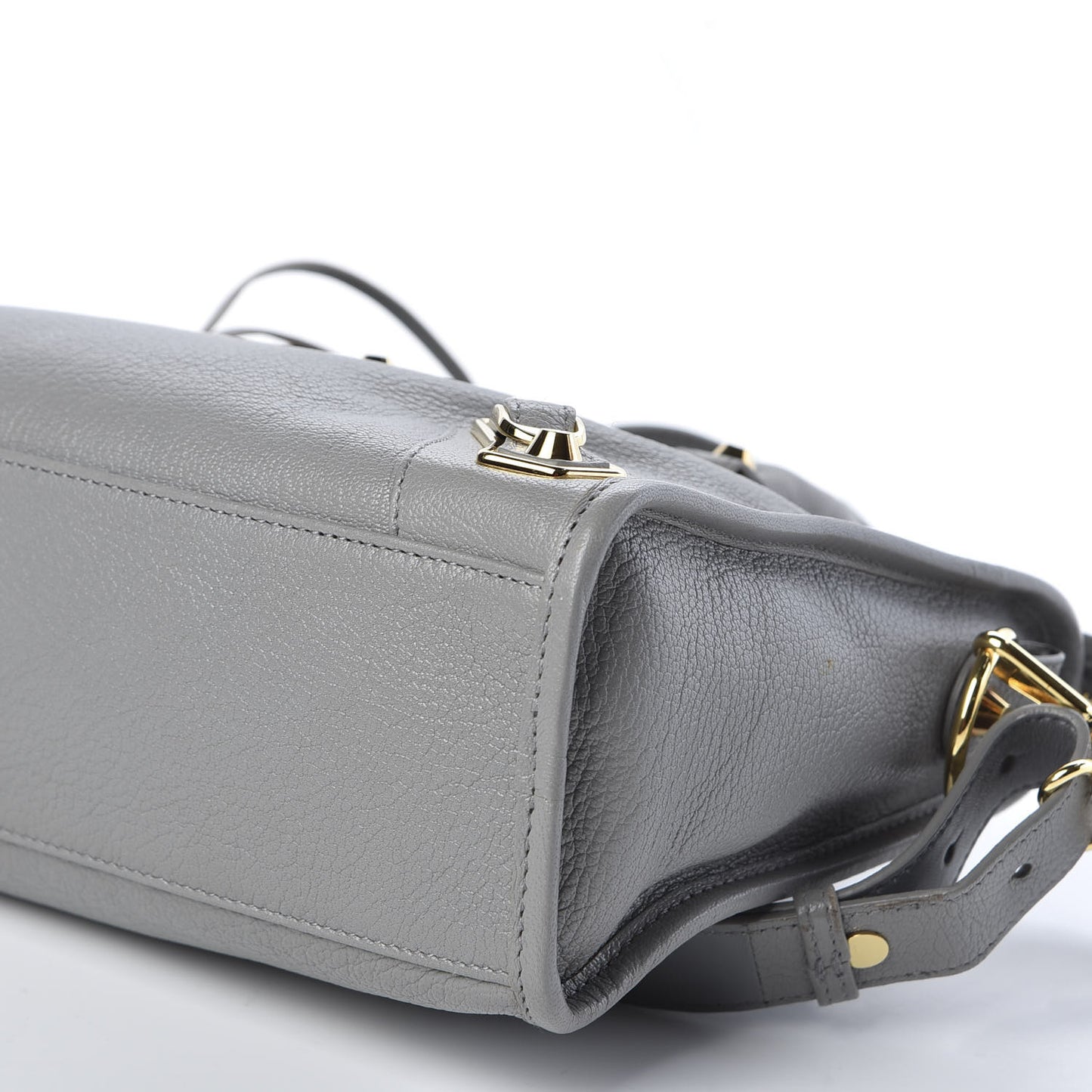 Chevre Gold Metallic Edge Hardware S City Gris Haussmannien