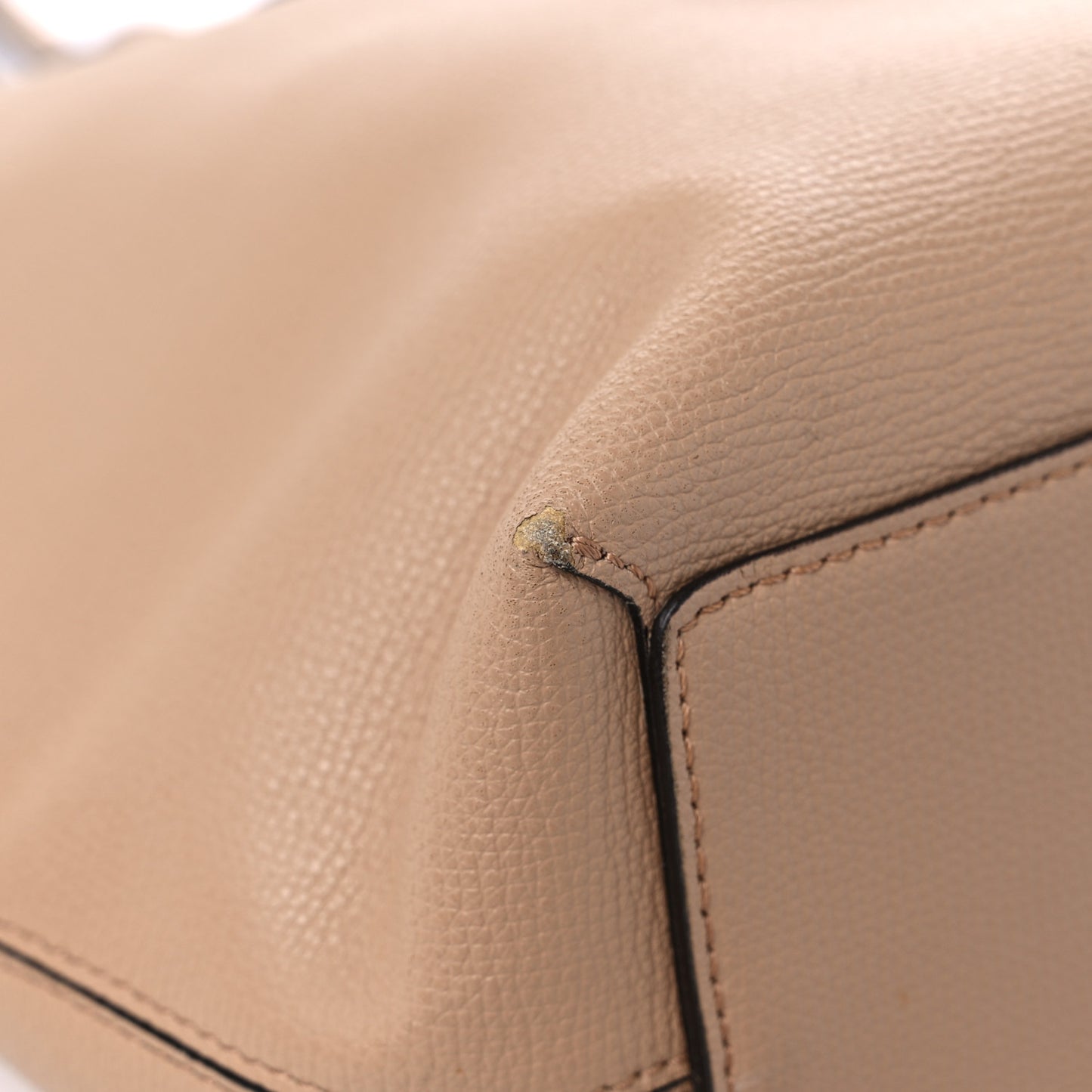 Grainy Calfskin Haymarket Check Medium Reversible Tote Camel
