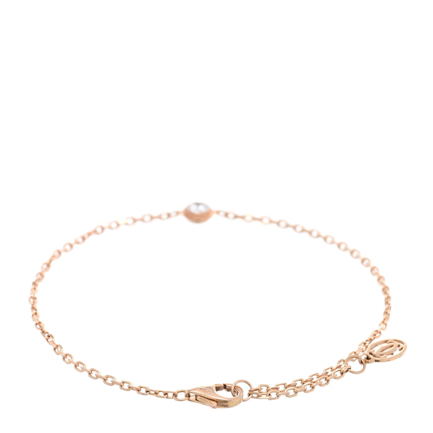Cartier 18K Pink Gold Diamond LM D'Amour Bracelet 2 of 4