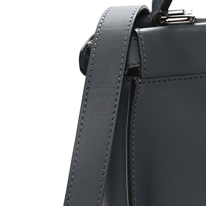 Fendi Vitello Seta Shiny Nappa Medium Peekaboo Iconic Satchel Tempesta Grigio Perla 10 of 13
