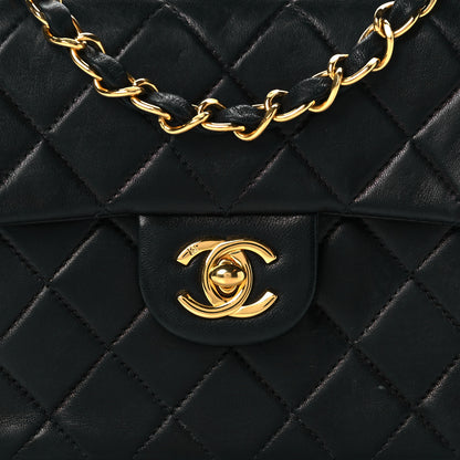Chanel Lambskin Quilted Mini Square Flap Bag Black 8 of 10