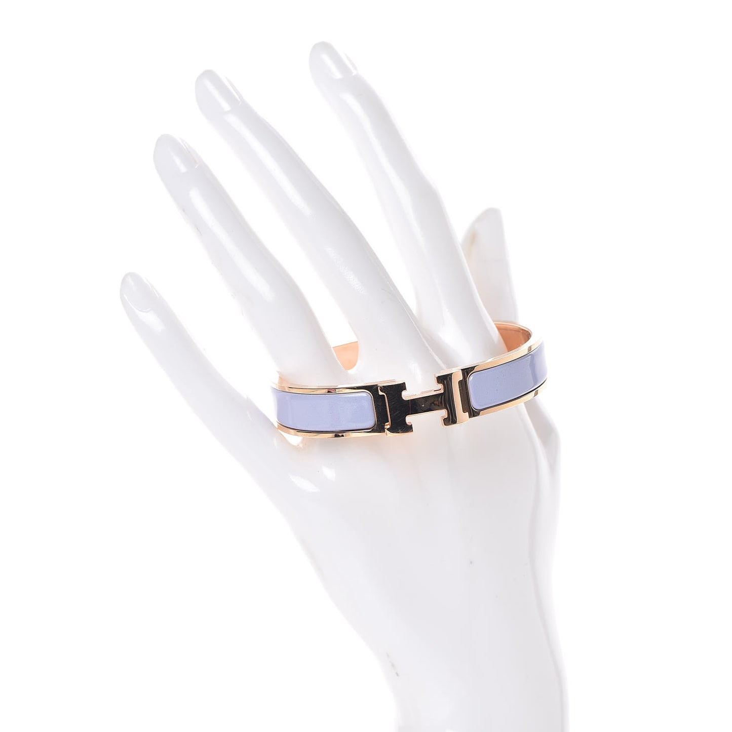 Enamel Narrow Clic Clac H Bracelet GM Parme