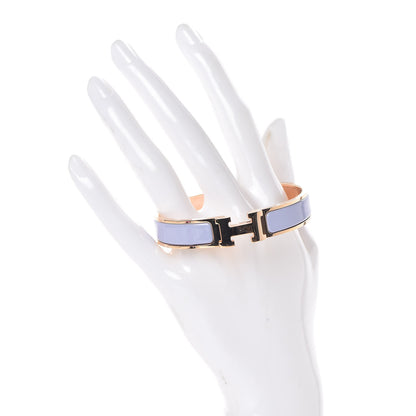 Hermes Enamel Narrow Clic Clac H Bracelet GM Parme 2 of 4