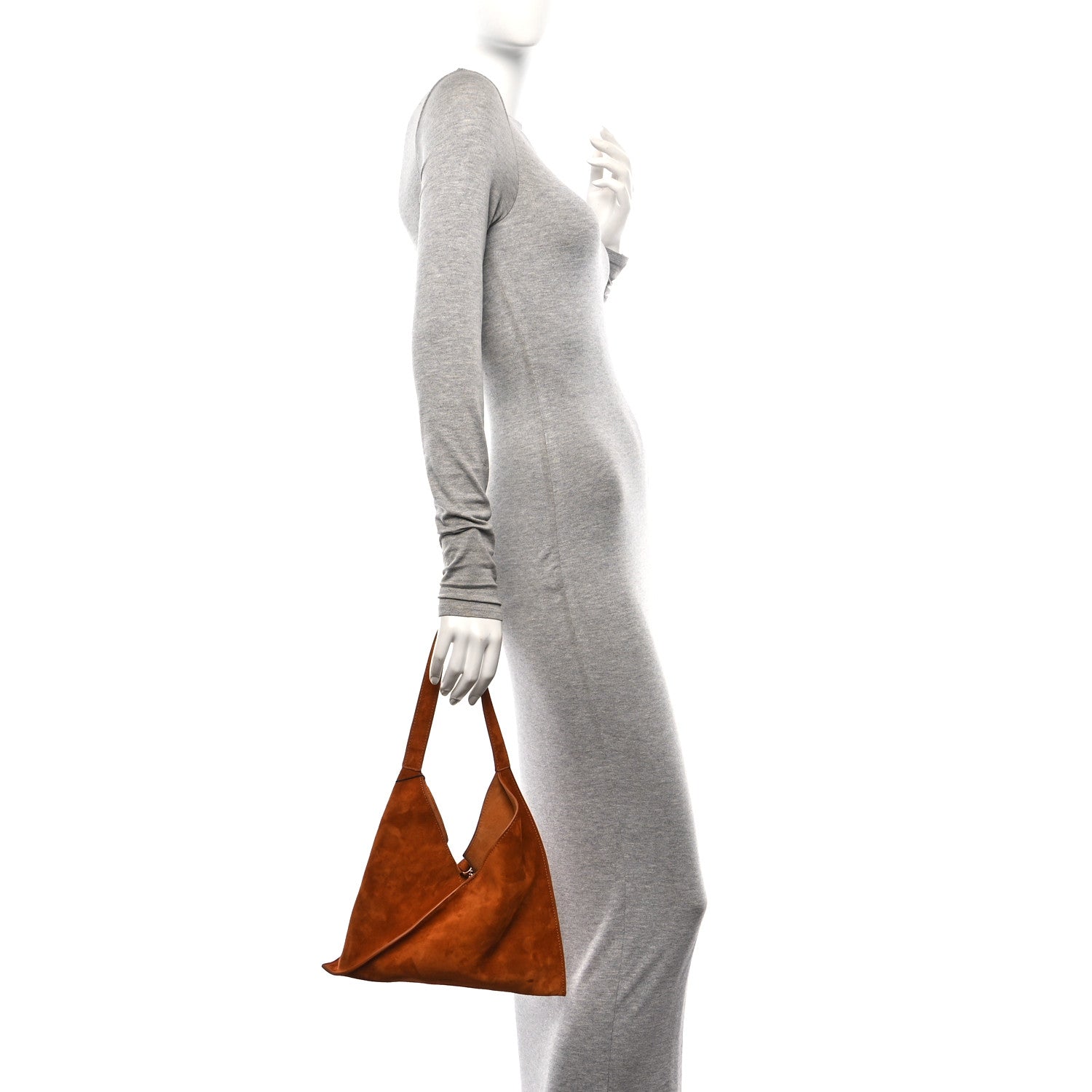 Khaite Suede Calfskin Small Sara Tote Caramel 2 of 9