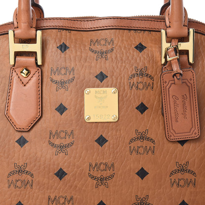 MCM Visetos Heritage Bowler Bag Cognac 27 of 27