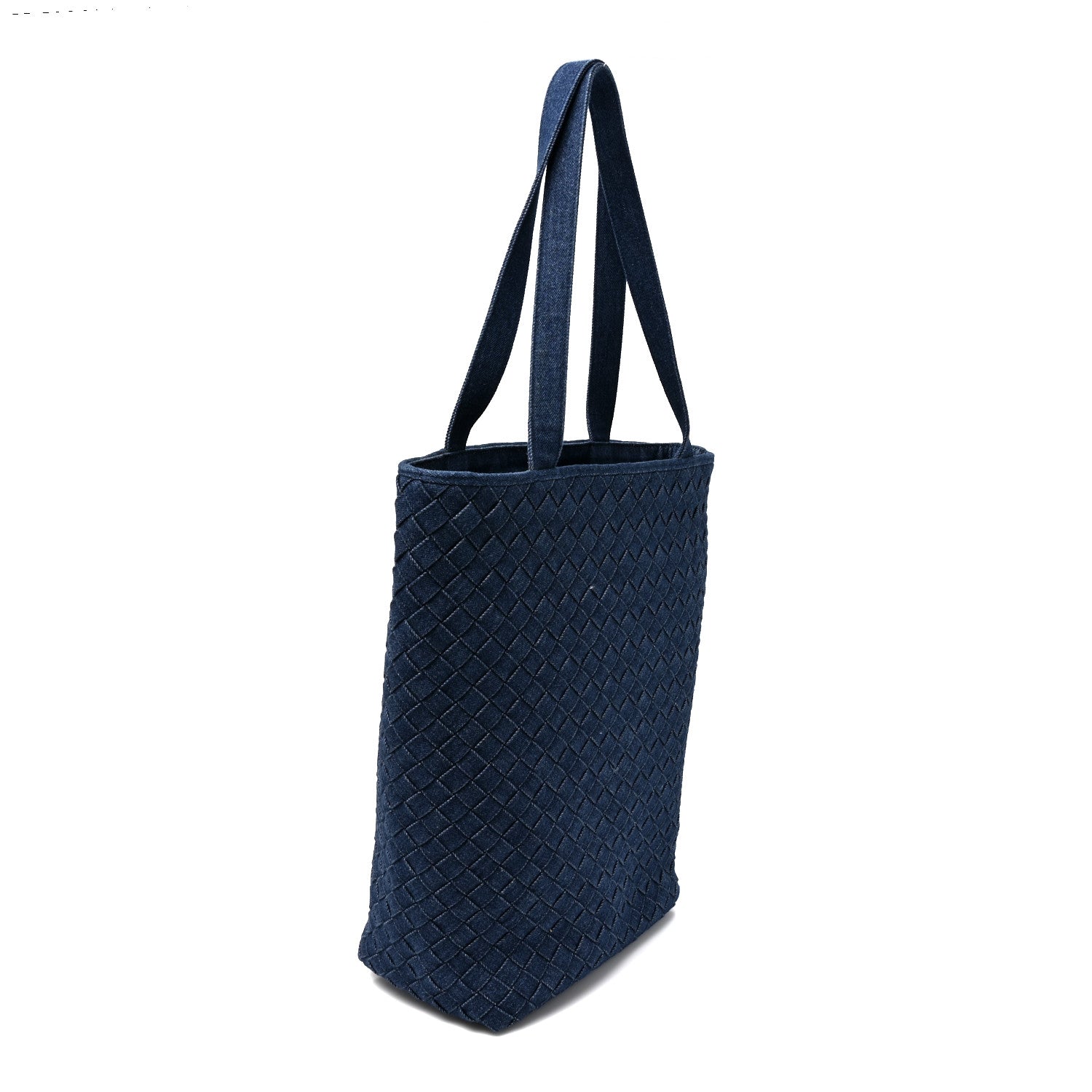 Bottega Veneta Denim Intrecciato Small Shopper Tote Blue 3 of 10