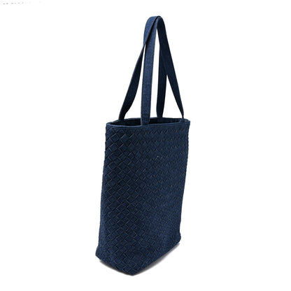 Bottega Veneta Denim Intrecciato Small Shopper Tote Blue 3 of 10