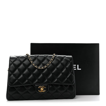 Chanel Lambskin Quilted Clutch with Chain Flap Black 12 of 12