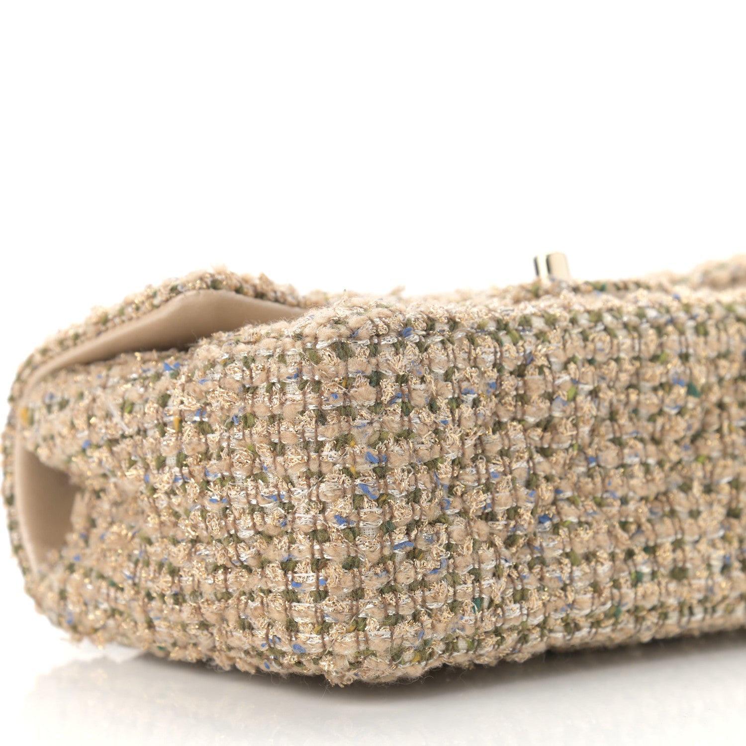 Chanel Tweed Quilted Mini Rectangular Flap Beige 8 of 9