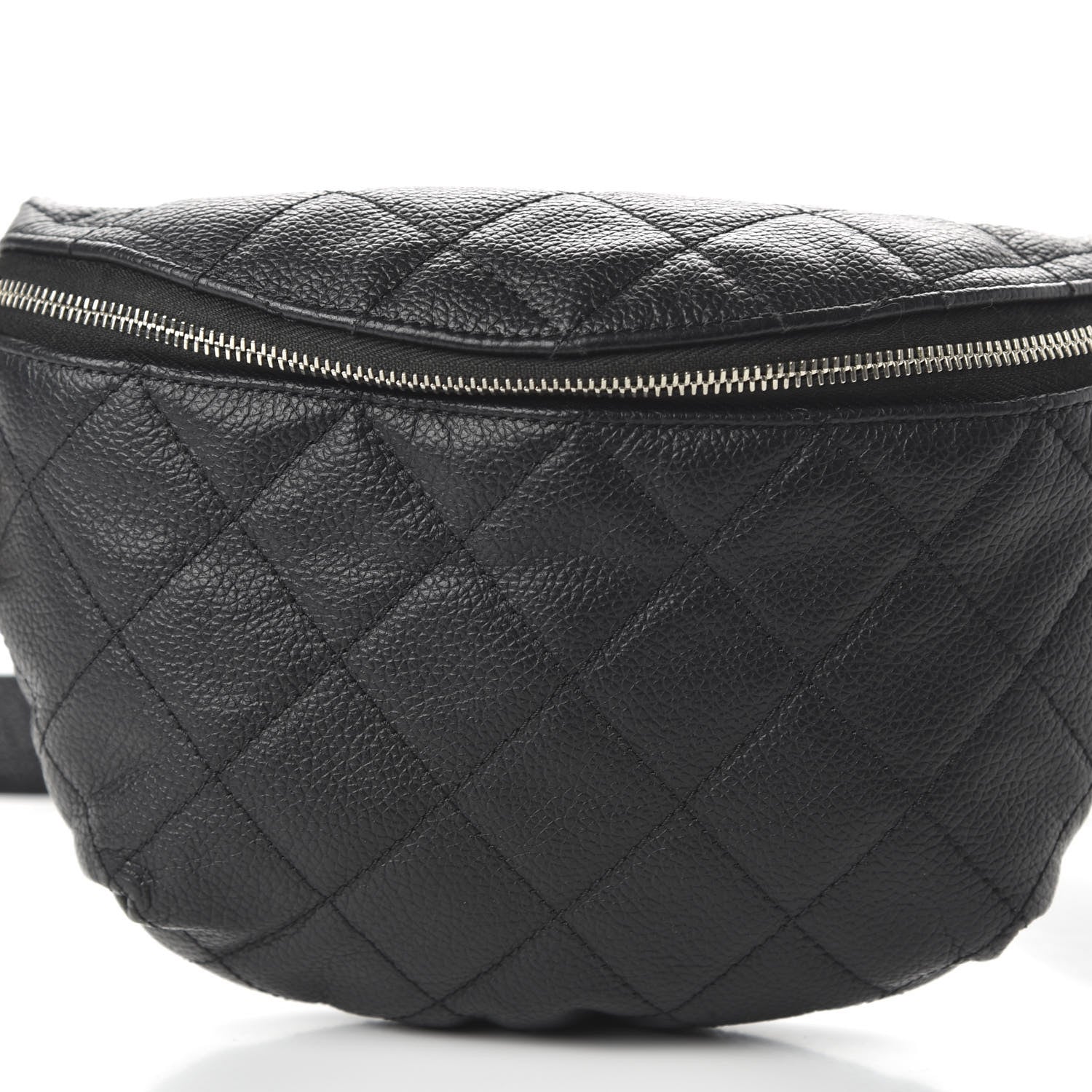 Chanel Grained Calfskin Quilted Waist Belt Bag Black 10 of 10