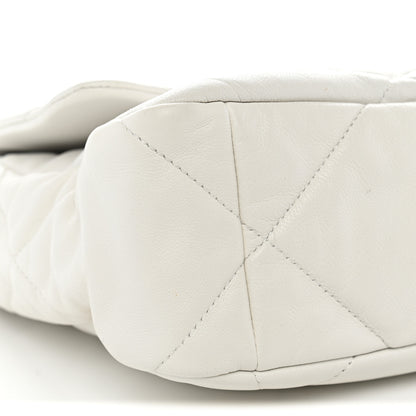 Chanel Lambskin Quilted Large Chanel 19 Flap White 9 of 10