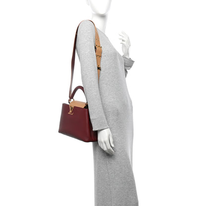 Louis Vuitton Taurillon Belted Capucines BB Bordeaux Arizona 2 of 9
