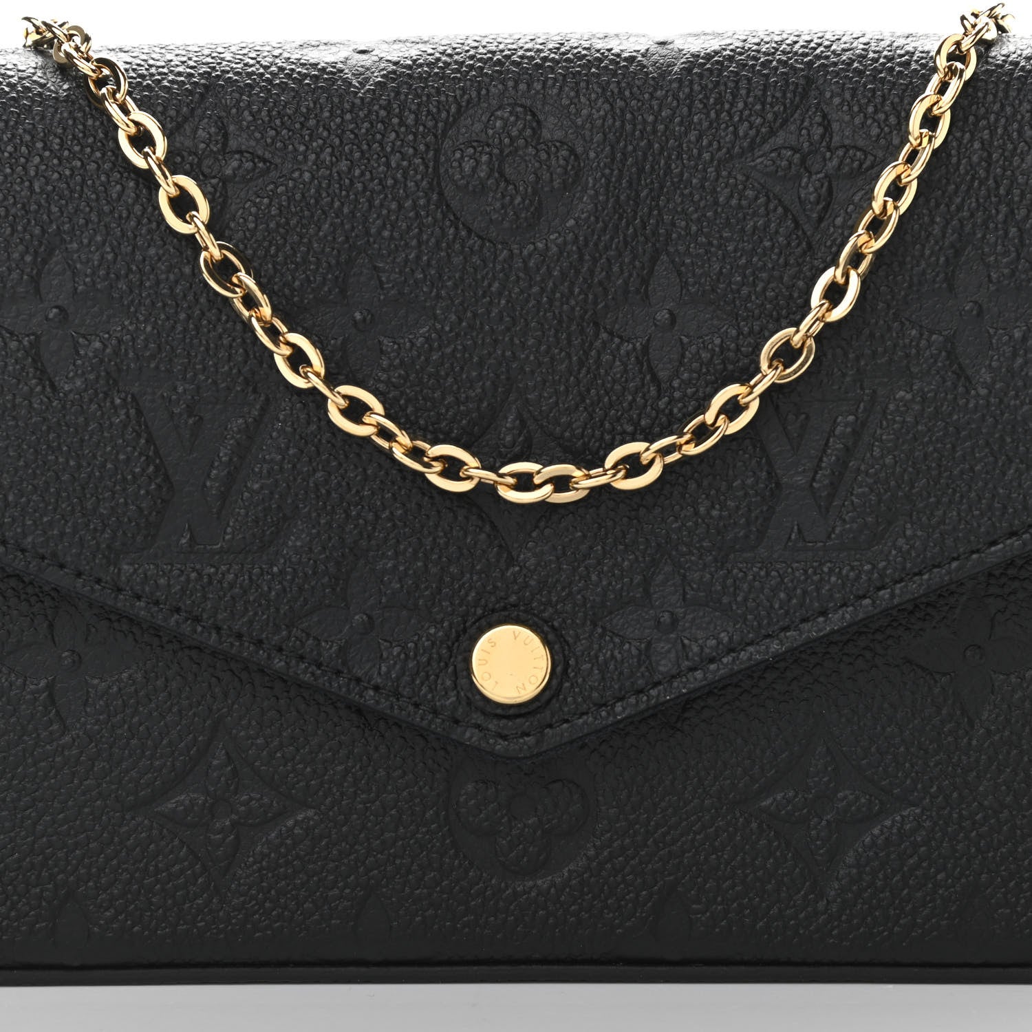 Louis Vuitton Empreinte Pochette Felicie Chain Wallet Black 8 of 11